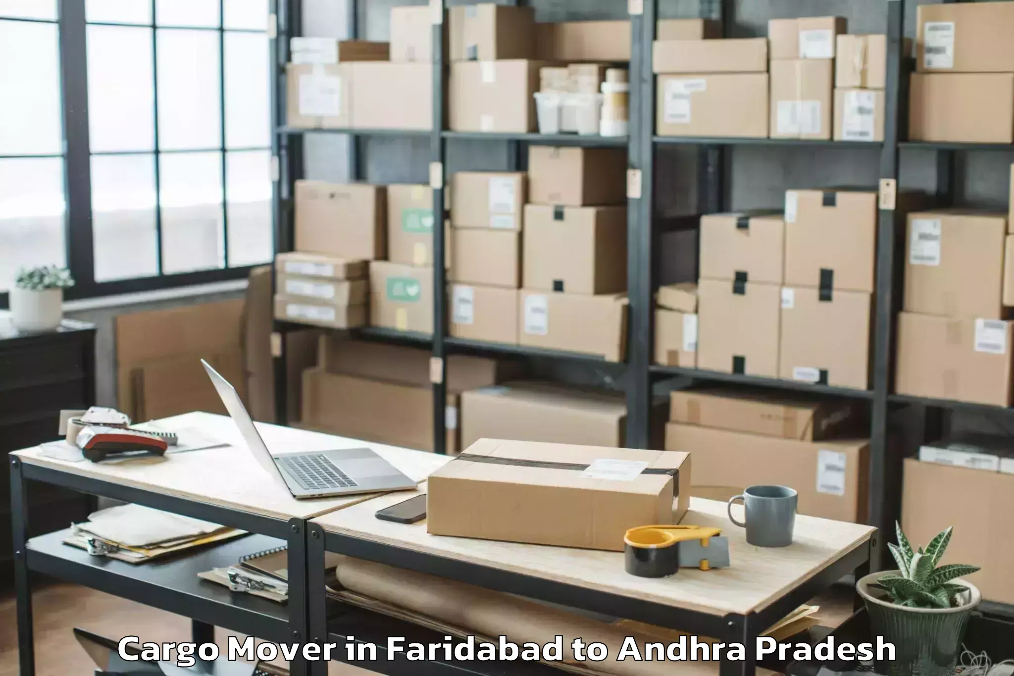 Easy Faridabad to Nuzendla Cargo Mover Booking